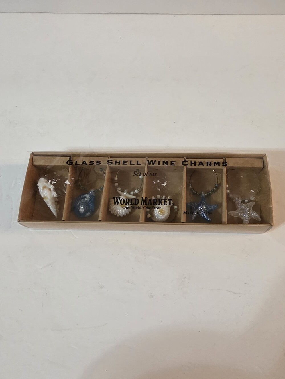 World Market Hand Blown Glass Wine Markers